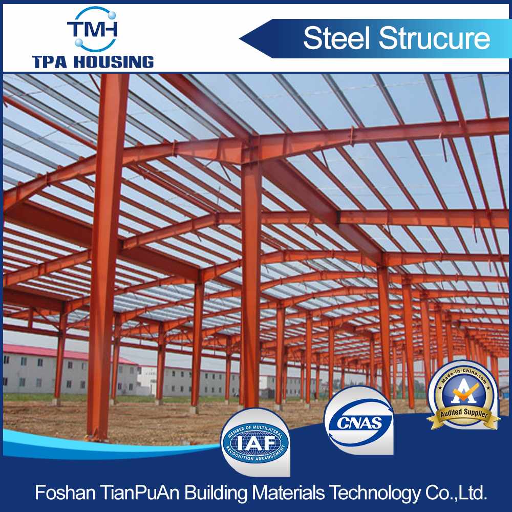 Large Red Light Steel Structure Warehouse For Construction Site TPA-ST05