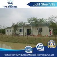 Cement Fiber Board Prefabricated light steel Villa--TPA-LSV07